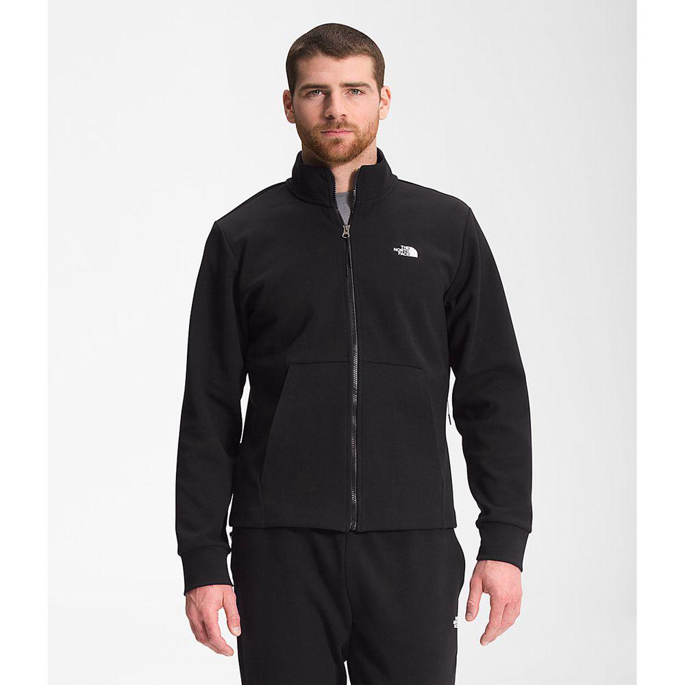 The North Face City Standard Double-Knit Full Zip Ανδρικα Fleece - Μαυρα (QOYC84957)